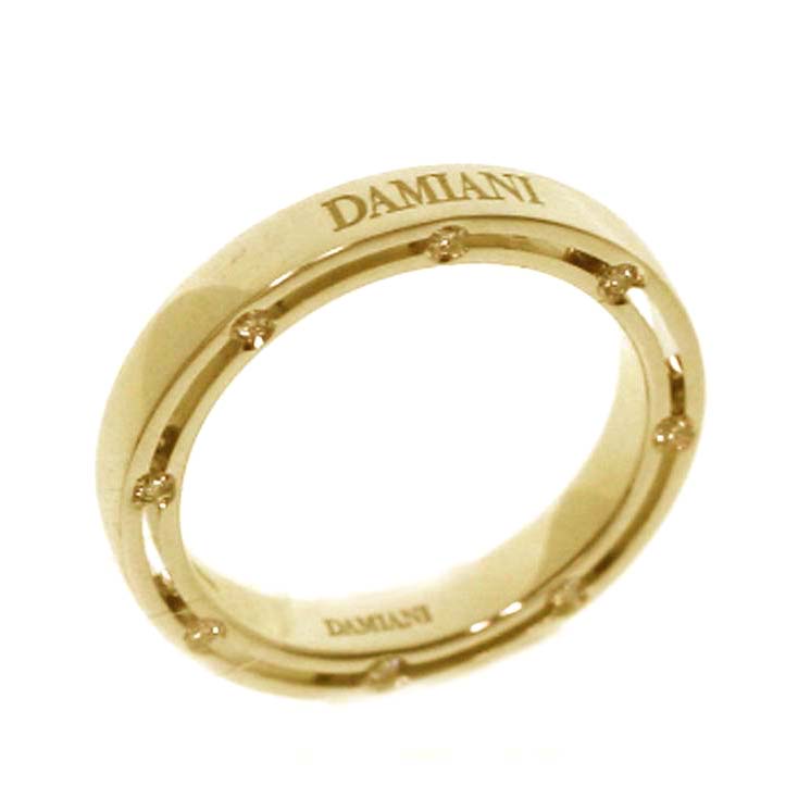 Stupendo anello Damiani modello d side in oro giallo e diamanti 